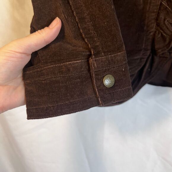 LAL Live a Little Corduroy Ruffled Front Lightweight Casual Jacket Size Medium - Picture 6 of 11